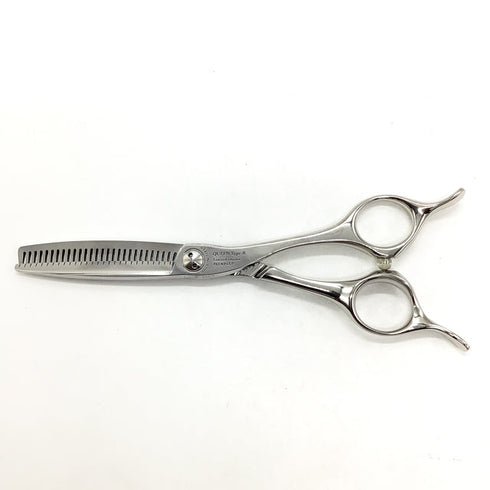 美品【トギノンTOGINON】QUEENスター TYPE-R メガネ シザー セニング 美容ハサミ すきばさみ 美容師 理容師 約18% 右利き 5.8インチ 中古 sc2630